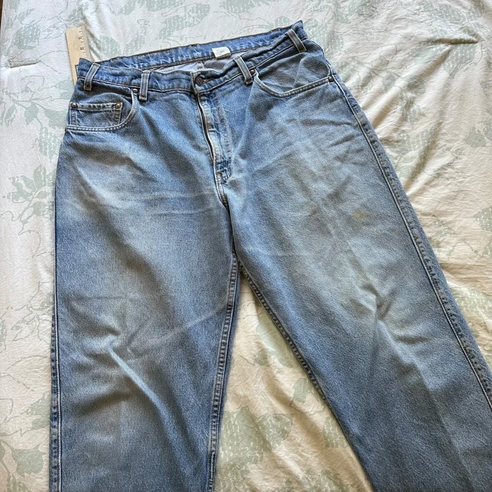 Vintage Levi's 545 Jeans Mens 38‎ Blue Loose Outdoor Brown Tab Light Denim 38x32